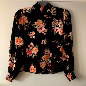Bar III Floral Blouse